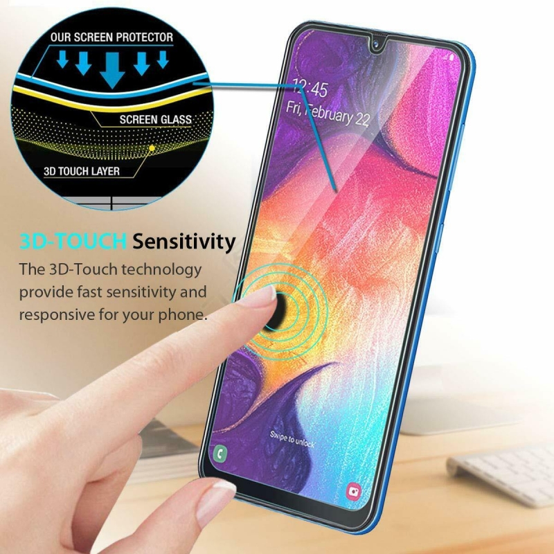 Miếng Kính Cường Lực Full Samsung Galaxy A11 Hiệu Glass ôm sát vào màn hình máy bao gồm cả phần viền màn hình, bám sát tỉ mỉ từng chi tiết nhỏ